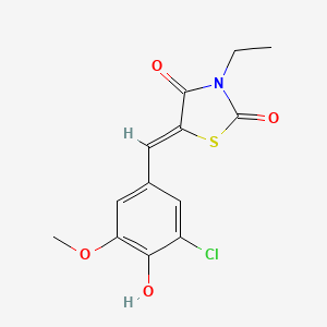 5-(3-chloro-4-hydroxy-5-methoxybenzylidene)-3-ethyl-1,3-thiazolidine-2,4-dione