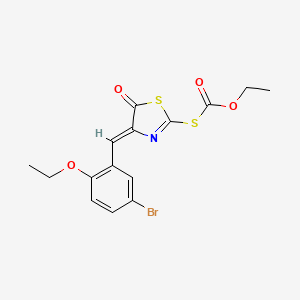 S-[4-(5-bromo-2-ethoxybenzylidene)-5-oxo-4,5-dihydro-1,3-thiazol-2-yl] O-ethyl thiocarbonate