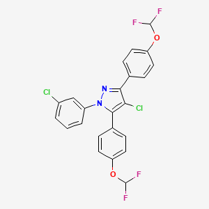 4-{4-CHLORO-1-(3-CHLOROPHENYL)-3-[4-(DIFLUOROMETHOXY)PHENYL]-1H-PYRAZOL-5-YL}PHENYL DIFLUOROMETHYL ETHER