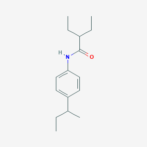 molecular formula C16H25NO B455686 N-(4-sec-butylphenyl)-2-ethylbutanamide 