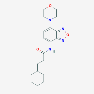 molecular formula C19H26N4O3 B455687 3-cyclohexyl-N-[7-(4-morpholinyl)-2,1,3-benzoxadiazol-4-yl]propanamide 