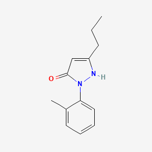 molecular formula C13H16N2O B4556873 1-(2-methylphenyl)-3-propyl-1H-pyrazol-5-ol 