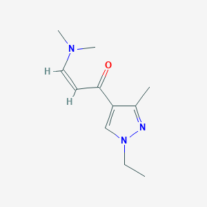 (2Z)-3-(dimethylamino)-1-(1-ethyl-3-methyl-1H-pyrazol-4-yl)prop-2-en-1-one