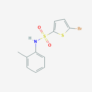 molecular formula C11H10BrNO2S2 B455688 5-bromo-N-(2-methylphenyl)thiophene-2-sulfonamide 