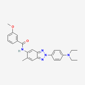 molecular formula C25H27N5O2 B4556887 N-{2-[4-(二乙氨基)苯基]-6-甲基-2H-1,2,3-苯并三唑-5-基}-3-甲氧基苯甲酰胺 