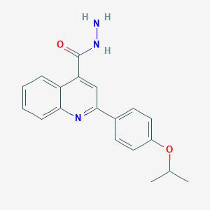 molecular formula C19H19N3O2 B455689 2-(4-Isopropoxyphenyl)quinoline-4-carbohydrazide CAS No. 438228-91-2