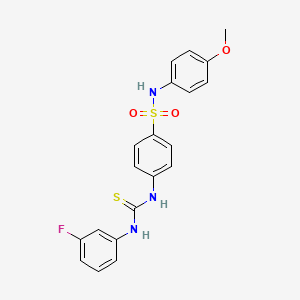 molecular formula C20H18FN3O3S2 B4556903 4-({[(3-fluorophenyl)amino]carbonothioyl}amino)-N-(4-methoxyphenyl)benzenesulfonamide 