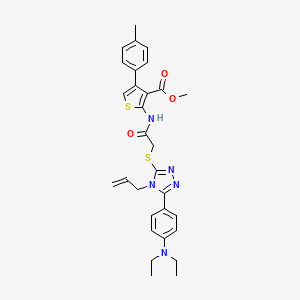 methyl 2-{[({4-allyl-5-[4-(diethylamino)phenyl]-4H-1,2,4-triazol-3-yl}thio)acetyl]amino}-4-(4-methylphenyl)-3-thiophenecarboxylate