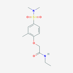 molecular formula C13H20N2O4S B4556927 2-[4-(dimethylsulfamoyl)-2-methylphenoxy]-N-ethylacetamide 