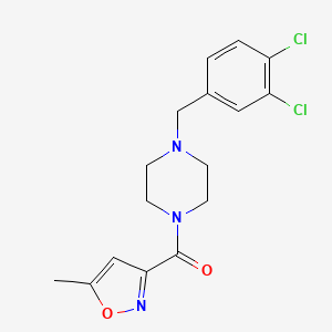 molecular formula C16H17Cl2N3O2 B4556945 [4-(3,4-DICHLOROBENZYL)PIPERAZINO](5-METHYL-3-ISOXAZOLYL)METHANONE 