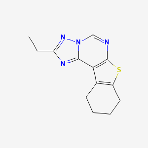 molecular formula C13H14N4S B4556947 2-ethyl-8,9,10,11-tetrahydro[1]benzothieno[3,2-e][1,2,4]triazolo[1,5-c]pyrimidine 