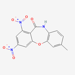 molecular formula C14H9N3O6 B4556959 7-methyl-1,3-dinitrodibenzo[b,f][1,4]oxazepin-11(10H)-one 