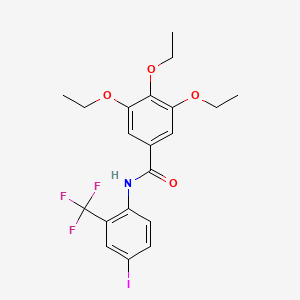 molecular formula C20H21F3INO4 B4556984 3,4,5-triethoxy-N-[4-iodo-2-(trifluoromethyl)phenyl]benzamide 