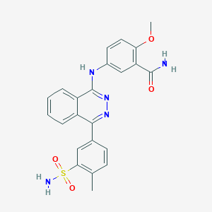 molecular formula C23H21N5O4S B4556990 5-({4-[3-(氨基磺酰基)-4-甲基苯基]-1-酞嗪基}氨基)-2-甲氧基苯甲酰胺 