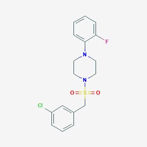 molecular formula C17H18ClFN2O2S B4556998 1-[(3-氯苄基)磺酰基]-4-(2-氟苯基)哌嗪 