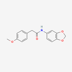 N-(1,3-benzodioxol-5-yl)-2-(4-methoxyphenyl)acetamide