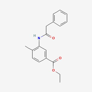 molecular formula C18H19NO3 B4557009 ethyl 4-methyl-3-[(phenylacetyl)amino]benzoate 