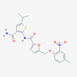 N-[3-(aminocarbonyl)-5-isopropyl-2-thienyl]-5-({2-nitro-4-methylphenoxy}methyl)-2-furamide