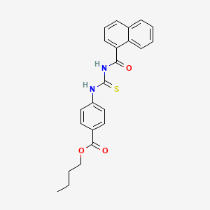 molecular formula C23H22N2O3S B4557045 butyl 4-{[(1-naphthoylamino)carbonothioyl]amino}benzoate 