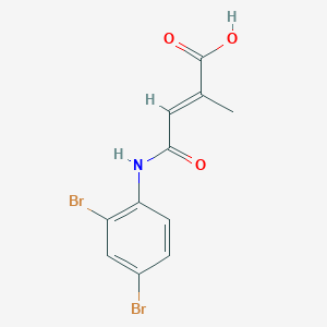 molecular formula C11H9Br2NO3 B455706 4-(2,4-Dibromoanilino)-2-methyl-4-oxo-2-butenoic acid 