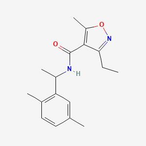 N-[1-(2,5-dimethylphenyl)ethyl]-3-ethyl-5-methyl-1,2-oxazole-4-carboxamide