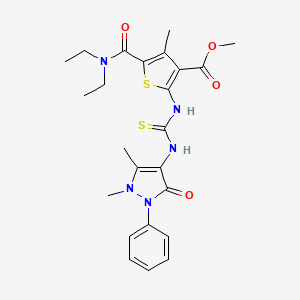 methyl 5-[(diethylamino)carbonyl]-2-({[(1,5-dimethyl-3-oxo-2-phenyl-2,3-dihydro-1H-pyrazol-4-yl)amino]carbonothioyl}amino)-4-methyl-3-thiophenecarboxylate