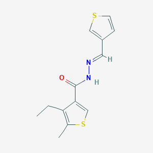 molecular formula C13H14N2OS2 B455709 4-ethyl-5-methyl-N'-(3-thienylmethylene)-3-thiophenecarbohydrazide 