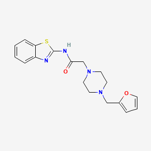 N-1,3-benzothiazol-2-yl-2-[4-(2-furylmethyl)-1-piperazinyl]acetamide