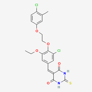 5-{3-chloro-4-[2-(4-chloro-3-methylphenoxy)ethoxy]-5-ethoxybenzylidene}-2-thioxodihydropyrimidine-4,6(1H,5H)-dione