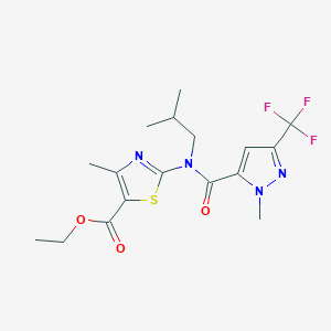 ethyl 2-(isobutyl{[1-methyl-3-(trifluoromethyl)-1H-pyrazol-5-yl]carbonyl}amino)-4-methyl-1,3-thiazole-5-carboxylate