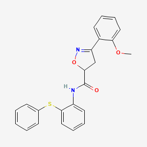 3-(2-METHOXYPHENYL)-N-[2-(PHENYLSULFANYL)PHENYL]-4,5-DIHYDRO-5-ISOXAZOLECARBOXAMIDE