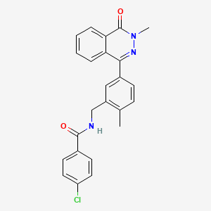 molecular formula C24H20ClN3O2 B4557168 4-chloro-N-(2-methyl-5-(3-methyl-4-oxo-3,4-dihydrophthalazin-1-yl)benzyl)benzamide 