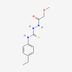 molecular formula C12H17N3O2S B4557176 N-(4-乙基苯基)-2-(甲氧基乙酰基)肼基硫代氨基甲酸酯 