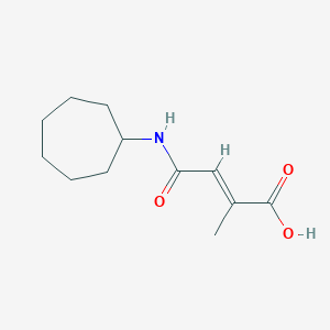 molecular formula C12H19NO3 B455721 4-(Cycloheptylamino)-2-methyl-4-oxo-2-butenoic acid 
