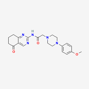 molecular formula C21H25N5O3 B4557219 2-[4-(4-methoxyphenyl)piperazin-1-yl]-N-(5-oxo-5,6,7,8-tetrahydroquinazolin-2-yl)acetamide 