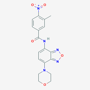 molecular formula C18H17N5O5 B455723 3-methyl-N-(7-morpholin-4-yl-2,1,3-benzoxadiazol-4-yl)-4-nitrobenzamide 