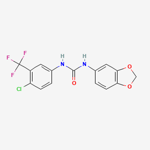 1-(1,3-Benzodioxol-5-yl)-3-[4-chloro-3-(trifluoromethyl)phenyl]urea