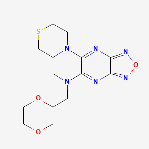 N-(1,4-dioxan-2-ylmethyl)-N-methyl-6-(4-thiomorpholinyl)[1,2,5]oxadiazolo[3,4-b]pyrazin-5-amine