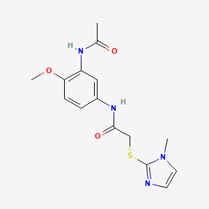 N-[3-(acetylamino)-4-methoxyphenyl]-2-[(1-methyl-1H-imidazol-2-yl)sulfanyl]acetamide