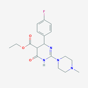 Ethyl 6-(4-fluorophenyl)-2-(4-methylpiperazin-1-yl)-4-oxo-1,4,5,6-tetrahydropyrimidine-5-carboxylate