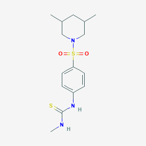 N-{4-[(3,5-dimethyl-1-piperidinyl)sulfonyl]phenyl}-N'-methylthiourea