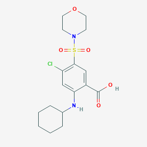 4-Chloro-2-(cyclohexylamino)-5-(4-morpholinylsulfonyl)benzoic acid
