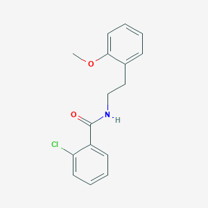 molecular formula C16H16ClNO2 B4557307 2-氯-N-[2-(2-甲氧基苯基)乙基]苯甲酰胺 