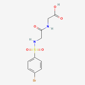 molecular formula C10H11BrN2O5S B4557309 N-[(4-溴苯基)磺酰基]甘氨酰甘氨酸 