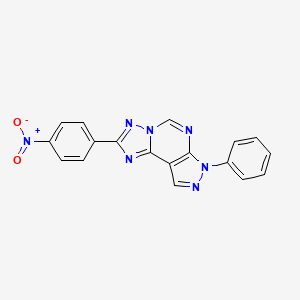 molecular formula C18H11N7O2 B4557314 2-(4-硝基苯基)-7-苯基-7H-吡唑并[4,3-e][1,2,4]三唑并[1,5-c]嘧啶 