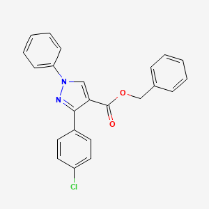 molecular formula C23H17ClN2O2 B4557318 benzyl 3-(4-chlorophenyl)-1-phenyl-1H-pyrazole-4-carboxylate 