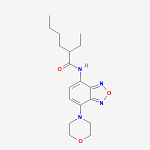 molecular formula C18H26N4O3 B455733 2-ethyl-N-[7-(4-morpholinyl)-2,1,3-benzoxadiazol-4-yl]hexanamide 