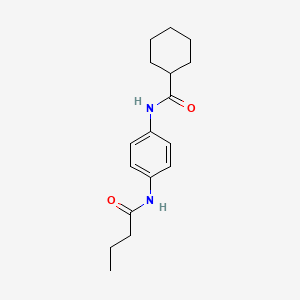 molecular formula C17H24N2O2 B4557334 N-[4-(butyrylamino)phenyl]cyclohexanecarboxamide 