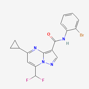 N-(2-bromophenyl)-5-cyclopropyl-7-(difluoromethyl)pyrazolo[1,5-a]pyrimidine-3-carboxamide