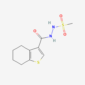 molecular formula C10H14N2O3S2 B4557362 N'-(甲磺酰基)-4,5,6,7-四氢-1-苯并噻吩-3-碳酰肼 